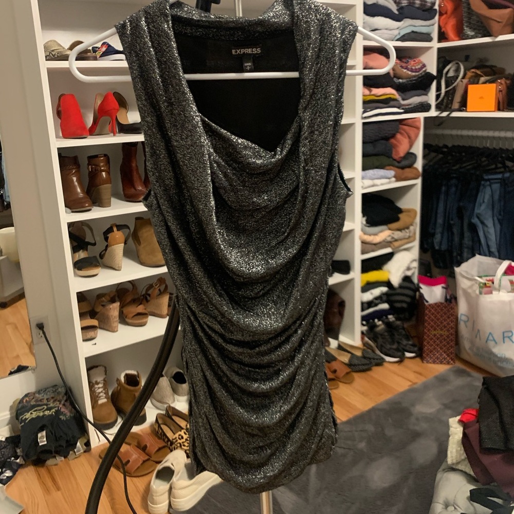 Women’s Express Silver/Metallic sleeveless top